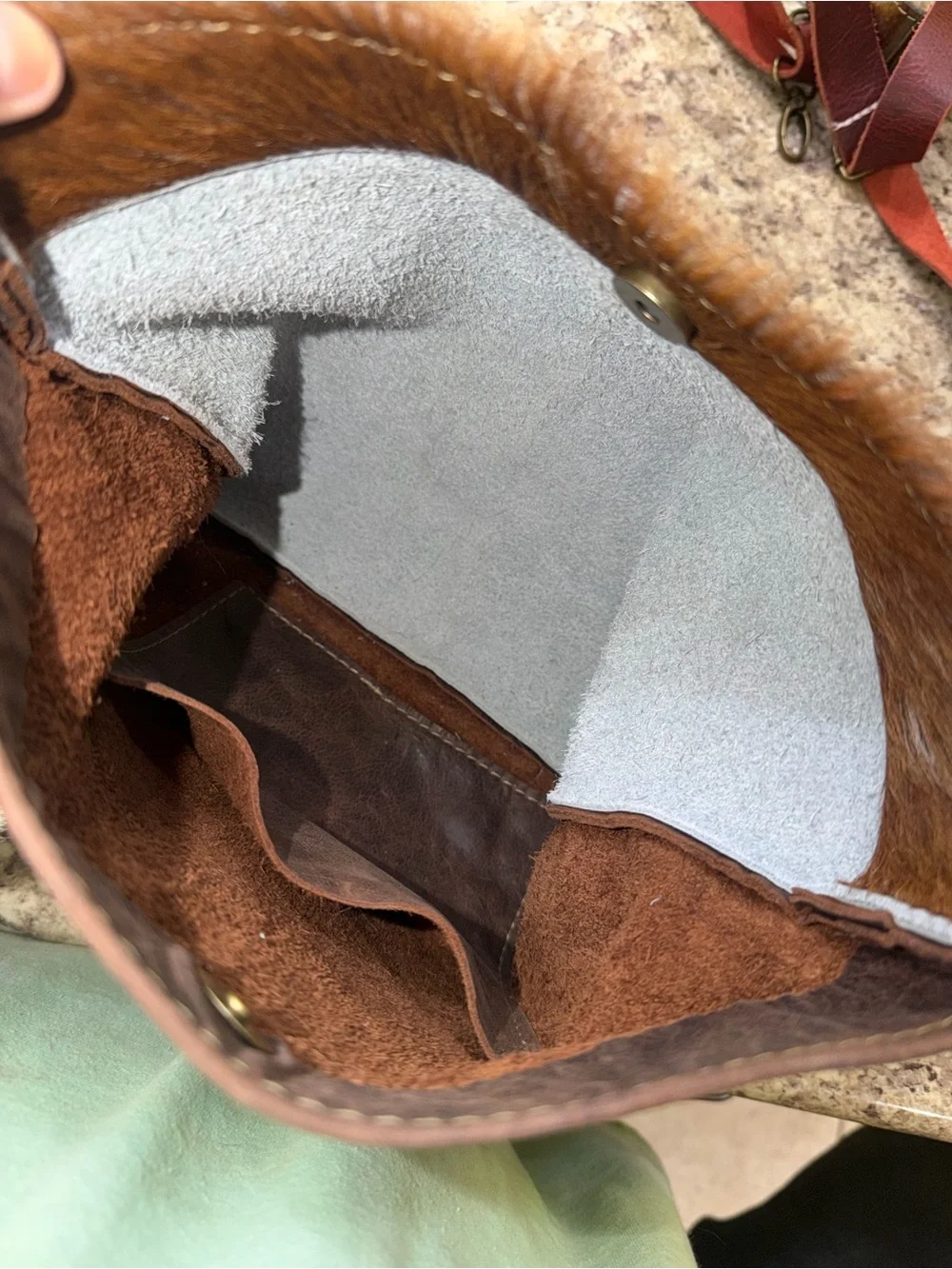 Genuine Hair-On Cowhide & Leather Crossbody Purse + Wallet Set